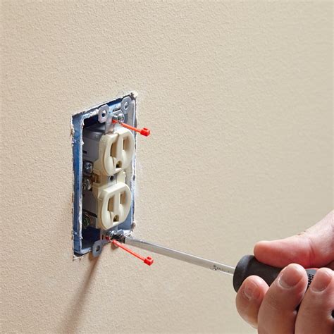 electrical outlet box screw hole stripped|electrical box screws stripped.